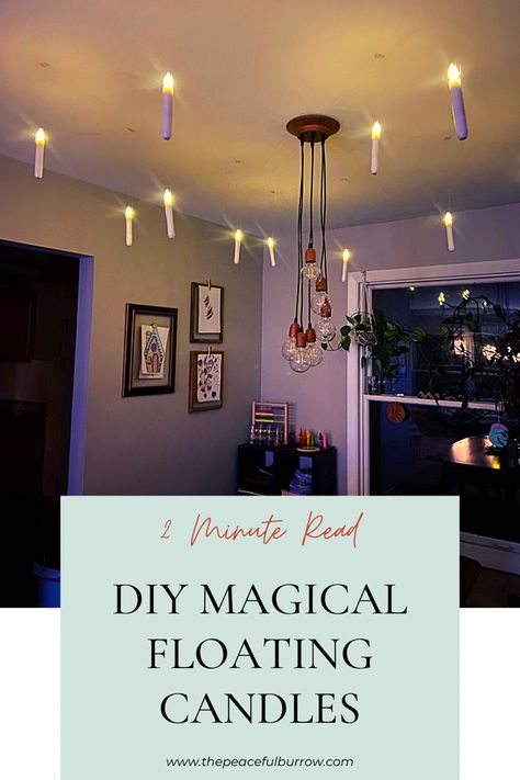 Harry Potter magical floating candle DIY How To Make Harry Potter Floating Candles, Harry Potter Floating Candle, Harry Potter Flying Candles Diy, Floating Candle Harry Potter Diy, Hogwarts Floating Candles, Bo Barah, Harry Potter Candle, Harry Potter Candles, Diy Floating Candles