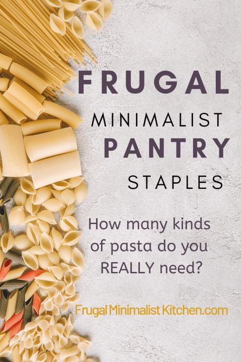 A handy list of frugal minimalist pantry staples including a list of kitchen staples including pantry basics and must have pantry items #pantry #pantrystaples #kitchenstaples #minimalistpantry #frugalminimalistkitchen Frugal Minimalist, Minimalist Pantry, Pantry Basics, Frugal Kitchen, Pantry List, Types Of Cereal, Meal Planning Menus, Budget Freezer Meals, Kitchen Staples