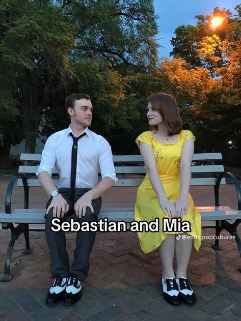 Mia And Sebastian Halloween Costume, Mia And Sebastian Costume, Disfraz Couple, Couple Cosplay Ideas, Mia And Sebastian, Sebastian Costume, Couples Costume Ideas, Original Costumes, Couples Costumes Creative