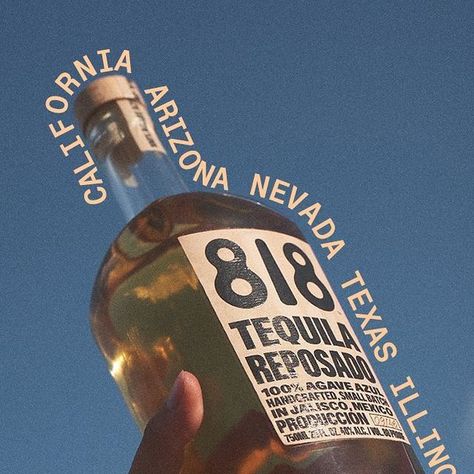 818 Tequila | Eight Reserve by 818 on Instagram: "CA, AZ, NV, TX, IL..." 818 Tequila Branding, Tequila Bottle Aesthetic, 818 Tequila Poster, Tequila Advertising, Alcohol Campaign, Tequila Branding, Tequila Design, Experiential Marketing Events, 818 Tequila