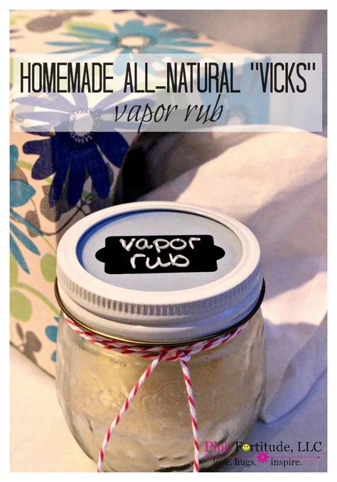 Homemade All Natural "Vicks" Vapor Rub - Pink Fortitude, LLC Homemade Vicks Rub, Natural Vicks Vapor Rub, Diy Vicks, Homemade Vicks, Vicks Rub, Homemade Vapor Rub, Vapo Rub, Vicks Vapor Rub, Vicks Vapor