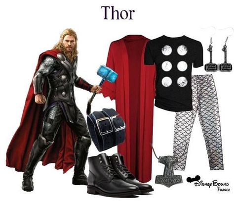 Marvel Disneybound, Marvel Inspired Outfits, Thor Marvel, Marvel Thor, Inspired Outfits, Character Outfits, Thor, Outfit Inspirations, Polyvore Image