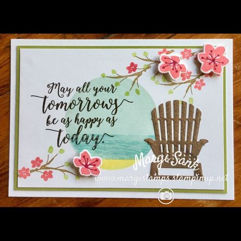 Retirement Cards Handmade, Beach Cards, Leaf Cards, Retirement Cards, Stampin Up Catalog, Summer Cards, Spring Cards, Stamping Ideas, Handmade Ideas