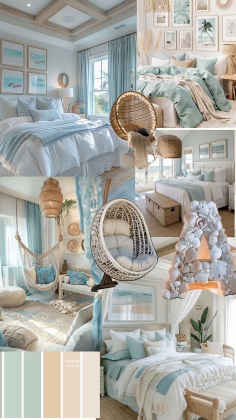 Teen Beach Room, Surf Room Aesthetic, Surf Bedroom, Costal Bedroom, Surf Room Decor, Ocean Room Decor, Ocean Bedroom, Beach House Room, Coastal Blues