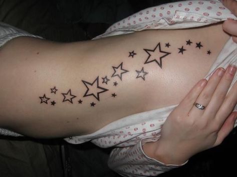 Girl Rib Tattoos, Funky Tattoos, Cute Tats, Sharpie Tattoos, 4 Tattoo, Dream Tattoos, Rib Tattoo, Dope Tattoos, Star Tattoos