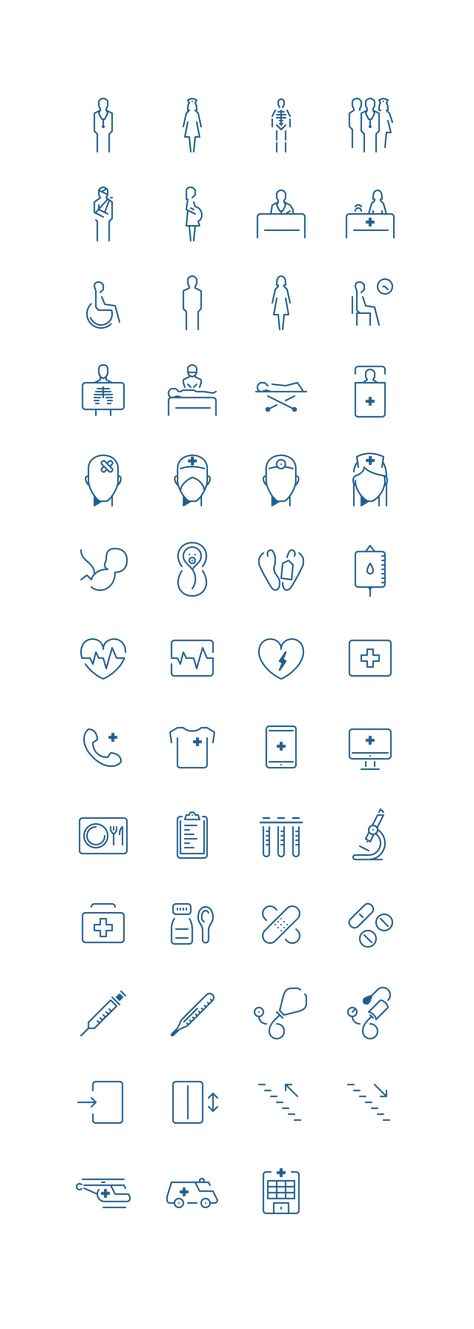 In The Hospital – Icon Set on Behance Hospital Signage, Hospital Icon, Medicine Logo, Sign Language Phrases, Hospital Logo, Ui Patterns, Medical Icon, Doodle Icon, Brand Icon