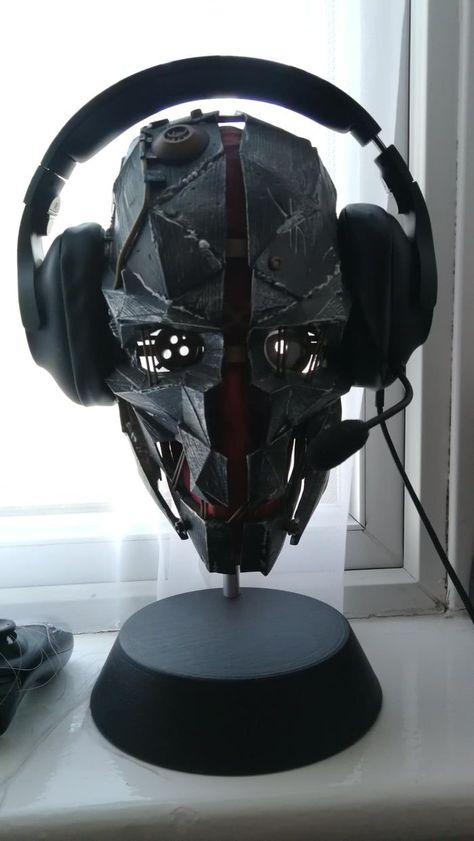 Headphone Stand 3d Printed, 3d Tiskárna, Media Studio, Computer Gaming Room, Computer Setups, Headset Stand, Video Game Room Design, Headphone Holder, Video Game Rooms