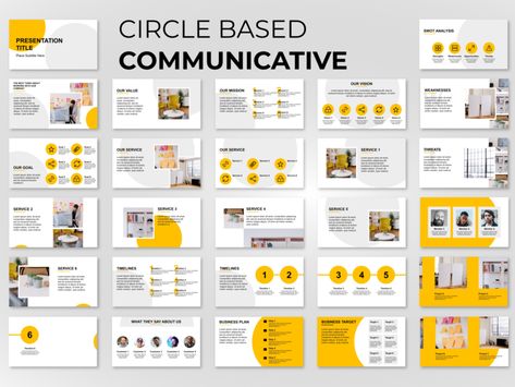 Circle Based Minimalist Presentation Template by Damar Wulan on Dribbble