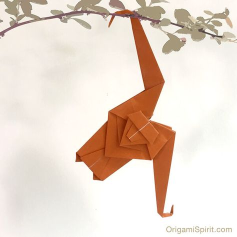 DIY Chinese Zodiac Animal Origami Projects Origami Monkey, Rooster Craft, Animal Origami, Monkey Hanging, Chinese Zodiac Animals, Unique Origami, Jungle Bedroom, Jungle Animals Party, Origami Gift Box