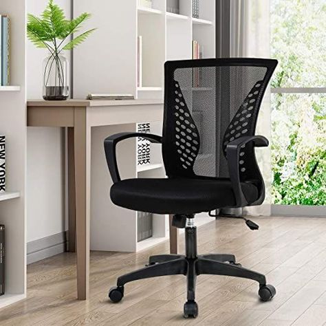 Rolling Office Chair, Black Home Office, Ergonomic Desk Chair, Best Office Chair, Computer Desk Chair, Mesh Chair, Chair Height, Mesh Office Chair, Office Desk Chair