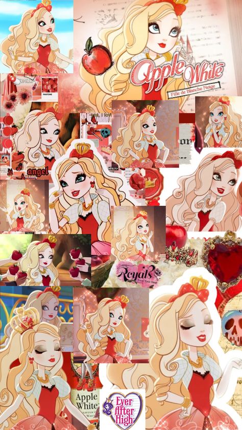 #applewhite #everafterhigh #snowwhite #disney Apple White Wallpaper, Ever After High Apple White, Ever After High Rebels, Party Makeup Looks, Apple White, Ever After High, White Wallpaper, Party Makeup, Love And Light