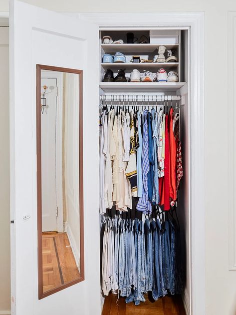 Tiny Closet Ideas Bedrooms, Deep Closet Organization, Tiny Closet Solutions, Small Closet Ideas, Tiny Closet Organization, Narrow Closet, Deep Closet, Closet Small Bedroom, British Slang