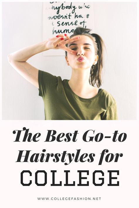 The Absolute Best Go-to Hairstyles for College - College Fashion Hairstyles For College, Simple Beauty Routine, College Hairstyles, Easy Hairstyles Quick, Lazy Hairstyles, Easy Hairstyles For School, Going Out Hairstyles, Peinados Recogidos, Daily Hairstyles