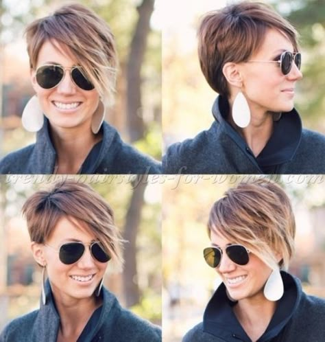 short+hairstyles+with+long+bangs,+short+hair+long Short Hair Long Fringe, Layered Pixie, Longer Pixie Haircut, Long Pixie Hairstyles, Short Layered, Long Pixie, Haircut And Color, Penteado Cabelo Curto, Short Pixie Haircuts