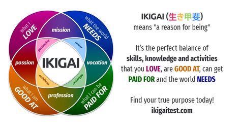 Ikigai Diagram, Free Personality Test, Career Test, Perfect Job, Change Language, Positive People, True Purpose, Be Honest With Yourself, Job Work