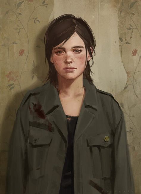 1366x768 Wallpaper, Desktop Backgrounds, Last Of Us, Green, Hair, Art