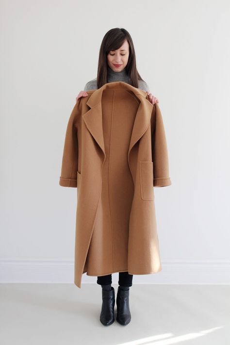 Style Bee - THE CURATED CLASSIC CAMEL COAT REVIEW Wool Camel Coat, The Curated Classic Coat, Wool Camel Coat Women, The Curated Coat, Wool Coats For Women, Long Camel Coat Outfits, Camel Winter Coat, Oversized Camel Coat, Coat 2020