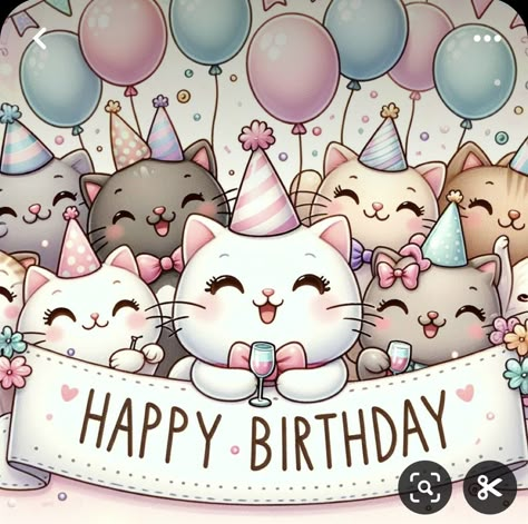 Happy Birthday Cat Images, Happy Birthday Guy, Happy Birthday Cat, Happy Birthday Cards Handmade, Happy 25th Birthday, Summer Magic, Birthday Greetings Friend, Birthday Cartoon, Cute Happy Birthday