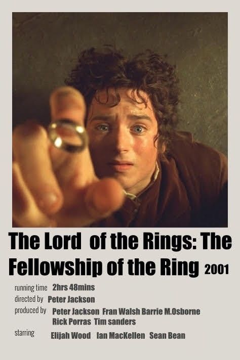 The Fellowship Of The Ring, Top Tv Shows, Sean Bean, Elijah Wood, Top Tv, Polaroid Poster, Fellowship Of The Ring, The Lord Of The Rings, Top Movies