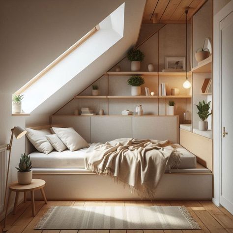 15 Low Sloped Ceiling Bedroom Ideas for Cozy Spaces Bed In Eaves, Bedrooms With Slanted Walls, Small Room Low Ceiling Ideas, Small Sloped Ceiling Bedroom, Bedroom With Eaves Sloped Ceiling, Small Bedroom Sloped Ceiling, Low Sloped Ceiling Bedroom, Low Attic Bedroom Ideas, Low Sloped Ceiling