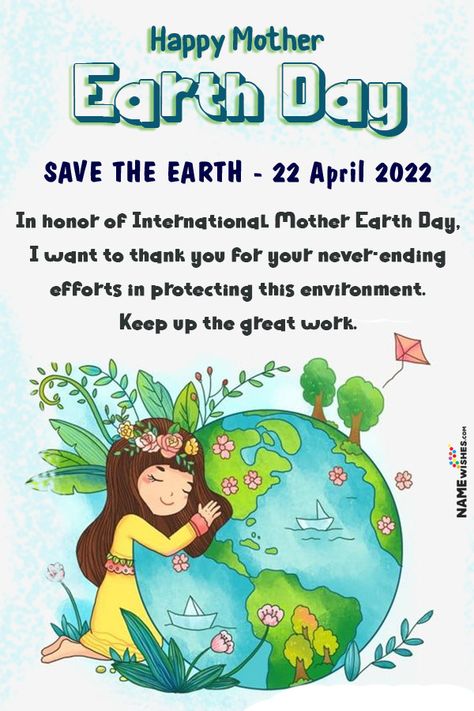 Happy Mother Earth Day wishes and greetings with name for everyone. Here you can find lovely, relatable and positive quotes about mother earth day event. Earth Day Quotes, Congratulations Images, Earth Quotes, Toddler Stroller, Save Mother Earth, Earth Poster, Ganesh Art Paintings, About Mother, Gala Design