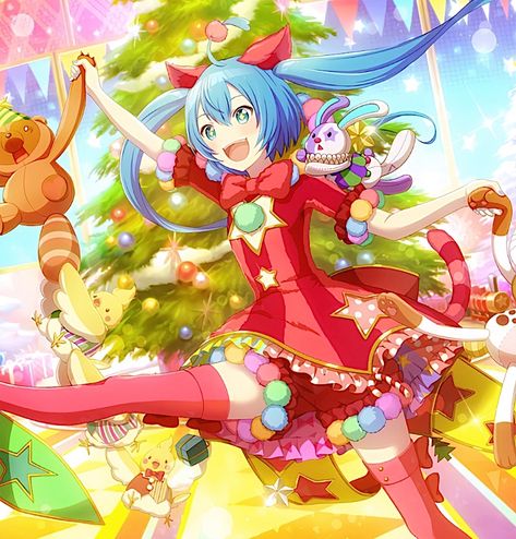 Christmas Vocaloid Project Sekai Wonderland x Showtime WXS Wonderlands X Showtime Miku, Christmas Miku, Miku Widget, Miku Christmas, Project Sekai Wallpaper, Pjsk Cards, Miku Hatsune Chibi, Wonderland X Showtime, Megurine Luka