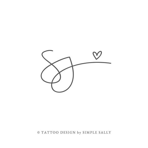 Simply Sally Initials Tattoo, Simple Sally Tattoo, Sally Tattoo, Initials Tattoo, Micro Tattoo, It Tattoo, J Tattoo, Tattoo S, Initial Tattoo