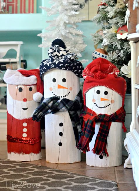 Santa Tray, Wood Christmas Decorations, Painted Snowman, Painted Santa, Cute Christmas Decorations, Diy Santa, Wooden Christmas Decorations, Easy Christmas Decorations, Christmas Decorations Diy Outdoor