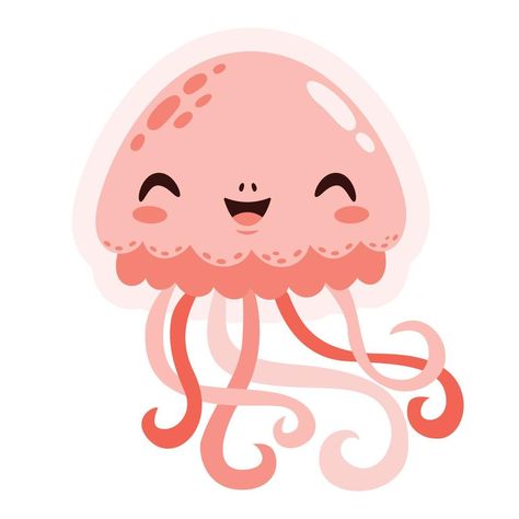 Cartoon Drawing Of A Jellyfish Ghost Jellyfish, Ocean Clipart, Jellyfish Drawing, Fish Drawings, Jelly Fish, The Cartoon, Cartoon Drawing, Jellyfish, Cartoon Drawings