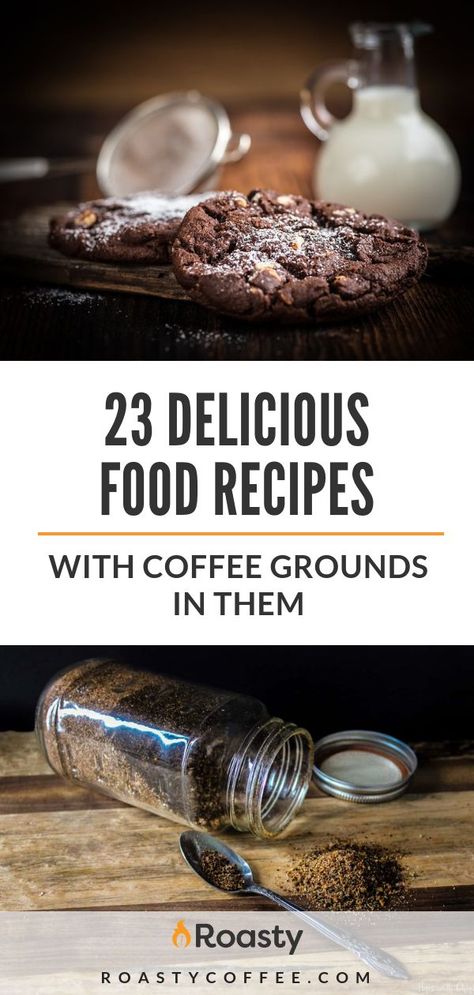 Ground Coffee Recipes, Recipes With Coffee, Craving Coffee, Delicious Food Recipes, Ground Recipes, Coffee Rub, Uses For Coffee Grounds, Coffee Grinds, Coffee Cookies