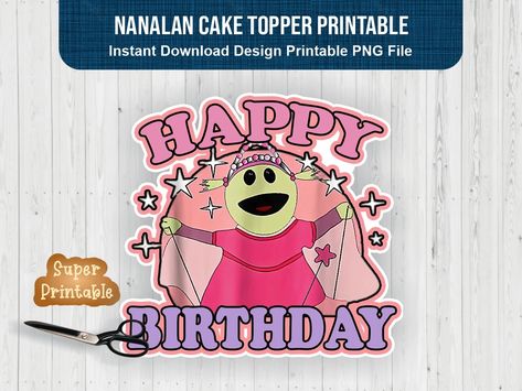 Nanalan Cake Topper Printable PNG | Vectorency Nanalan Cake, Cake Topper Printable, Dtf Printing, Free Svg Cut Files, Dxf Files, Free Svg, Decor Project, Digital Pattern, Silhouette Cameo