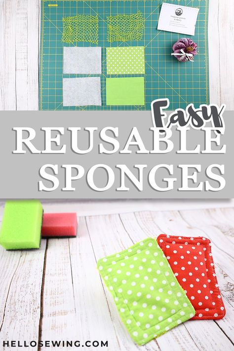 Diy Kitchen Accessories Sewing, Diy Dish Sponge, Diy Dish Scrubbies Sew, Kitchen Items To Sew, Unsponge Diy Free Pattern, Zero Waste Sewing Patterns Free, Reusable Duster, Reusable Things, Diy Zero Waste