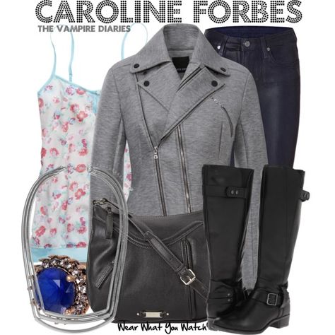 Caroline Forbes White Dress, Caroline Tvd Outfits, Caroline Forbes Inspired Outfits, Caroline Outfits Vampire Diaries, Caroline Dress Vampire Diaries, Tvd Caroline, Vampire Diaries Fashion, Characters Outfits, Vampire Diaries Outfits