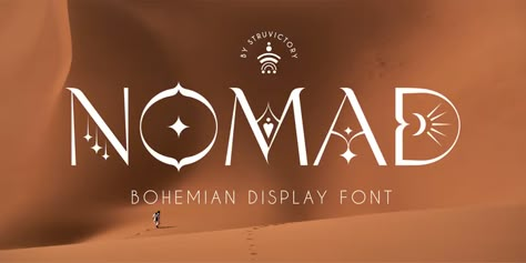 Nomad Decorative Font | Webfont & Desktop | MyFonts Bohemian Logo Design, Bohemian Font, Font Branding, Boho Fonts, Business Branding Inspiration, Popular Fonts, Font Inspiration, Creative Fonts, Web Design Agency