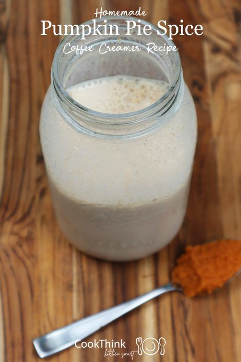 Homemade Pumpkin Pie Spice Coffee Creamer Recipe - CookThink Pumpkin Pie Creamer, Pumpkin Pie Spice Coffee, Pumpkin Spice Coffee Creamer Recipe, Pumpkin Spice Creamer Recipe, Pumpkin Spice Coffee Creamer, Homemade Pumpkin Spice Coffee, Homemade Coffee Creamer Recipe, Homemade Pumpkin Pie Spice, Pumpkin Spice Creamer