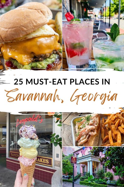 Are you looking for the best places to eat in Savannah? Here’s your definitive guide on where to find the most delicious dishes and desserts! Savannah Georgia Food, Savannah Georgia Restaurants, Trip To Savannah Georgia, Savannah Georgia Vacation, Savannah Georgia Travel, Savannah Restaurants, Georgia Trip, Georgia Food, Historic Savannah