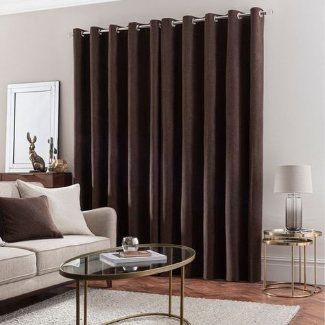 Bedroom Brown Curtains, Dark Brown Curtains Bedroom, Brown Curtains Living Room Ideas, Dark Brown Room Decor Bedroom, Brown And Cream Living Room Ideas, Brown And Beige Living Room Ideas, Cream And Brown Bedroom, Dark Brown Curtains, Light Brown Curtains