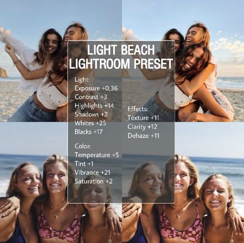 Light beach lightroom preset Beachy Lightroom Presets, Editing Beach Photos Lightroom, Best Lightroom Edits, Beach Photo Edit Lightroom, Bright Lightroom Presets Tutorial, Lightroom Light Presets, Lightroom Beach Editing, Beach Lightroom Edit, Minimal Lightroom Preset