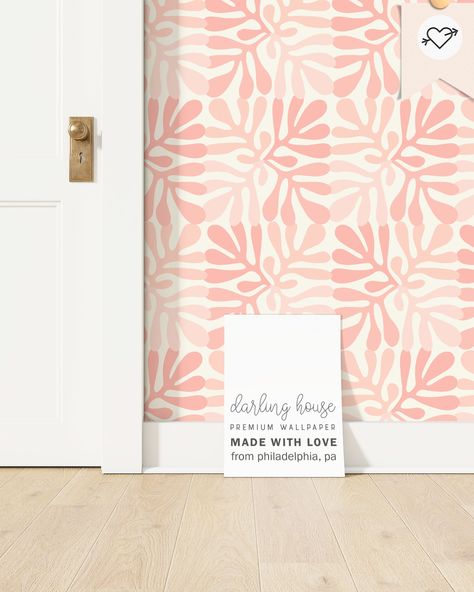 Pink Mudroom, Funky Wallpaper Bathroom, Pink Bathroom Wallpaper, Pink Airbnb, Matisse Wallpaper, Pink Wallpaper Bathroom, Checkerboard Wallpaper, Maximalist Wall Decor, Bathroom Nursery