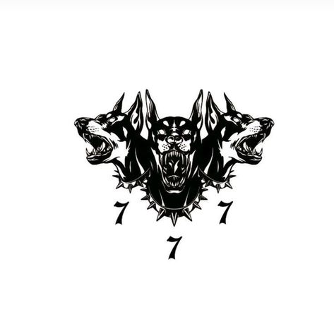 Cerberus Tattoo Design, Cerberus Tattoo, Doberman Tattoo, Nape Tattoo, Tattoo Inspiration Men, Getting A Tattoo, Tattoo Design Book, Minimalist Tattoos, Dark Tattoo