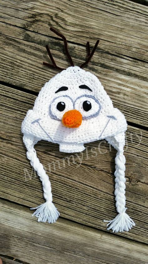 Crochet Olaf Hat, Crochet Olaf, Olaf Hat, Crochet Character Hats, Crochet Kids Hats, شال كروشيه, Disney Frozen Olaf, Confection Au Crochet, Yarn Hats