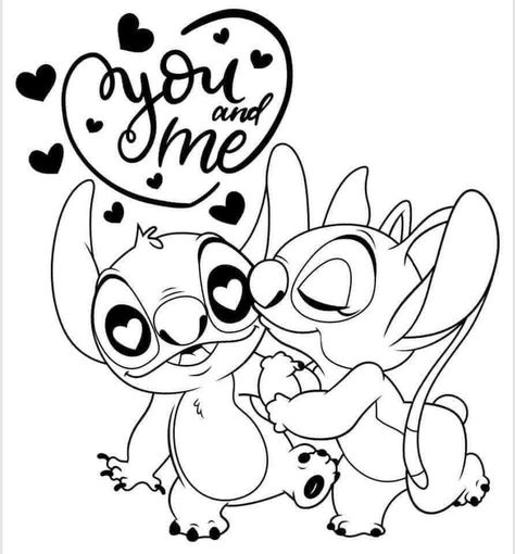 Stitch And Angel Coloring Pages, Coloring Pages Stitch, Stitch Coloring, Stitch Drawings, Angel Coloring Pages, Stitch Coloring Pages, Lilo And Stitch Drawings, Stitch Drawing, Stitch And Angel