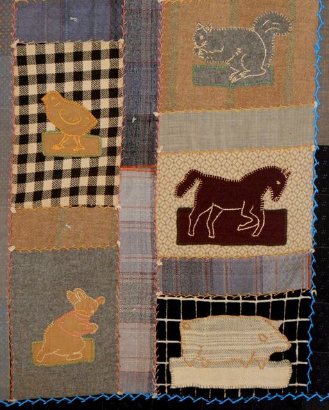 Wool Folk Art Applique Quilt Applique Art Quilts, Folk Art Collage, Antique Applique Quilts, Applique Wall Hangings Ideas, Quilted Tapestry, Folk Art Applique, Folk Quilt, Folk Fabric, Aplique Quilts