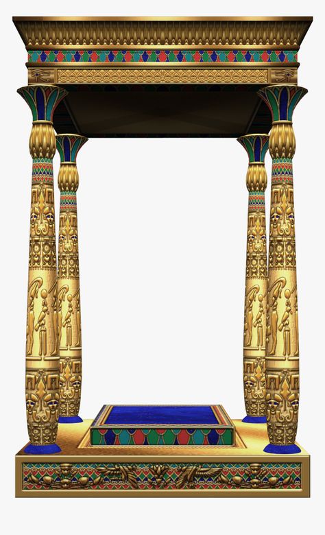 Egyptian Pillars, Pillars Architecture, Egyptian Patterns, Column Decor, Egypt Games, Paper Models House, Egyptian Home Decor, Furniture History, Egyptian Party