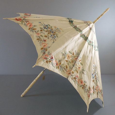 Parasol | V&A Explore The Collections Chinese Parasol, Vintage Umbrella, World Decor, Vintage Fans, Umbrellas Parasols, Antique Clothing, Victorian Women, Cream Silk, National Art