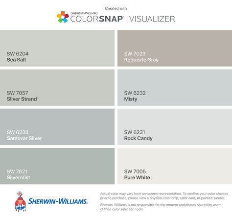 Exterior Paint Sherwin Williams, White Family Rooms, Magnetic Gray, Grey Exterior House Colors, Eider White, Green Wall Color, Sherwin Williams Gray, Best Exterior Paint, House Paint Color Combination