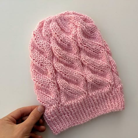 Azure Cable Knit Hat Free Pattern · Crazy Hands Cable Patterns Knitting Free, Knit Hat Tutorial, Cable Hat Pattern Free, Knitted Hat Patterns Free Women, Mens Hat Knitting Pattern, Baby Hats Knitting Free, Cable Knit Hat Pattern, Knitted Stitches, Cabled Hat Pattern