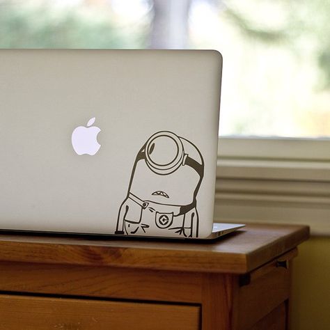 Minions MacBook Decal #Decal, #Macbook, #Vinyl Apple Laptop Stickers, Macbook Air Stickers, Mac Stickers, Macbook Decal Stickers, Mac Decals, Computer Wallpaper Hd, Macbook Air Wallpaper, Macbook Accessories, Laptop Case Stickers