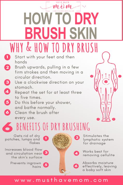 5 Benefits of Dry Brushing (And Why You Should Be Doing It!) - Must Have Mom Benefits Of Dry Brushing Skin, Dry Brushing Before And After, Dry Brushing Benefits, Dry Brushing Technique, Granola Life, Easy Routine, Benefits Of Dry Brushing, Cystic Acne Remedies, Medical Esthetician