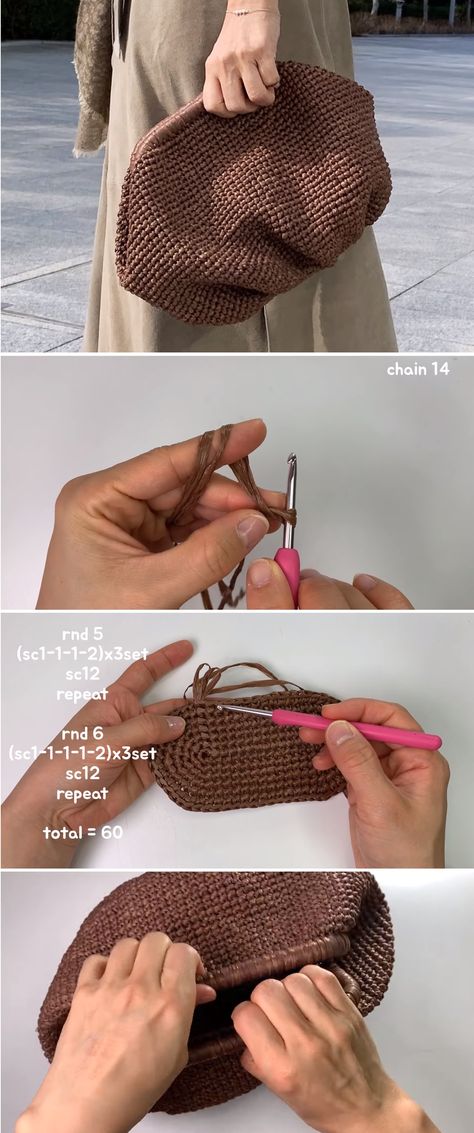 Today, via the help of the video tutorial available down below, we are going to try to replicate and crochet ourselves the very popular Bottega Veneta bag design. Free Crochet Clutch Bag Patterns, Bags Knitted, Crochet Bottega Bag, Crochet Clutch Bags Pattern, Crochet Hand Bag Pattern Free, Diy Bottega Veneta Bag, Clutch Crochet Pattern Free, Crochet Pattern Small Bag, Crochet Clutch Tutorial